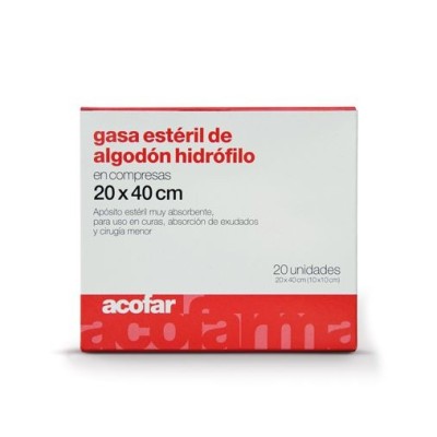 Gasa Acofar Esteril 20/40...